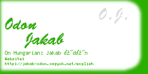 odon jakab business card